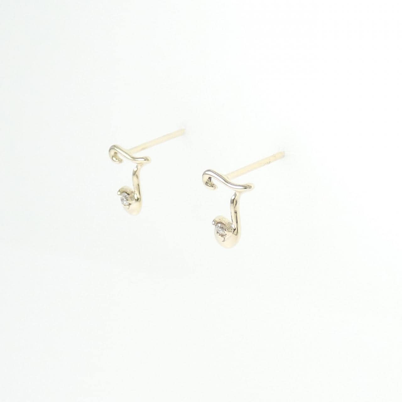 K10YG ダイヤモンド ピアス 0.02CT