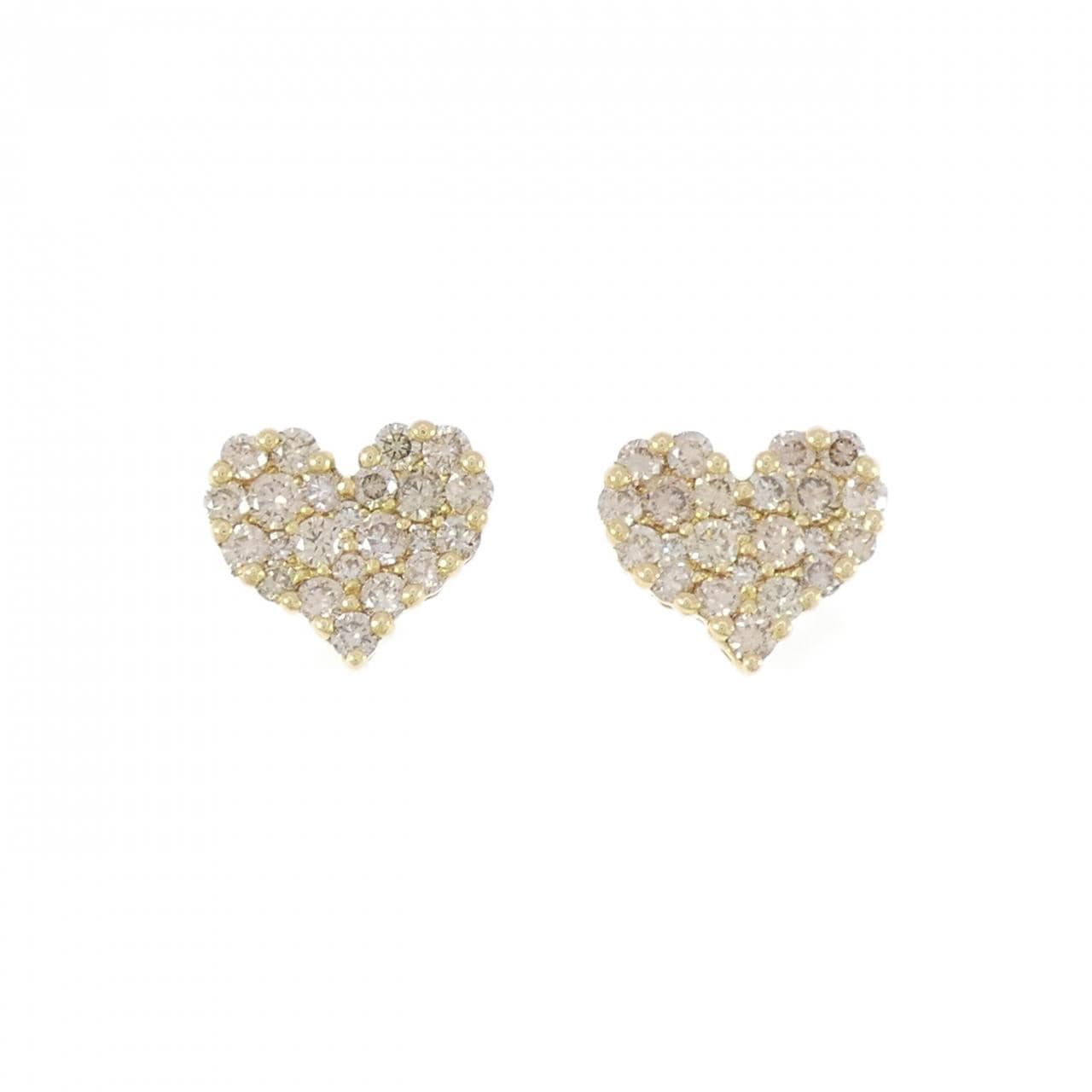 K18YG heart Diamond earrings 1.00CT