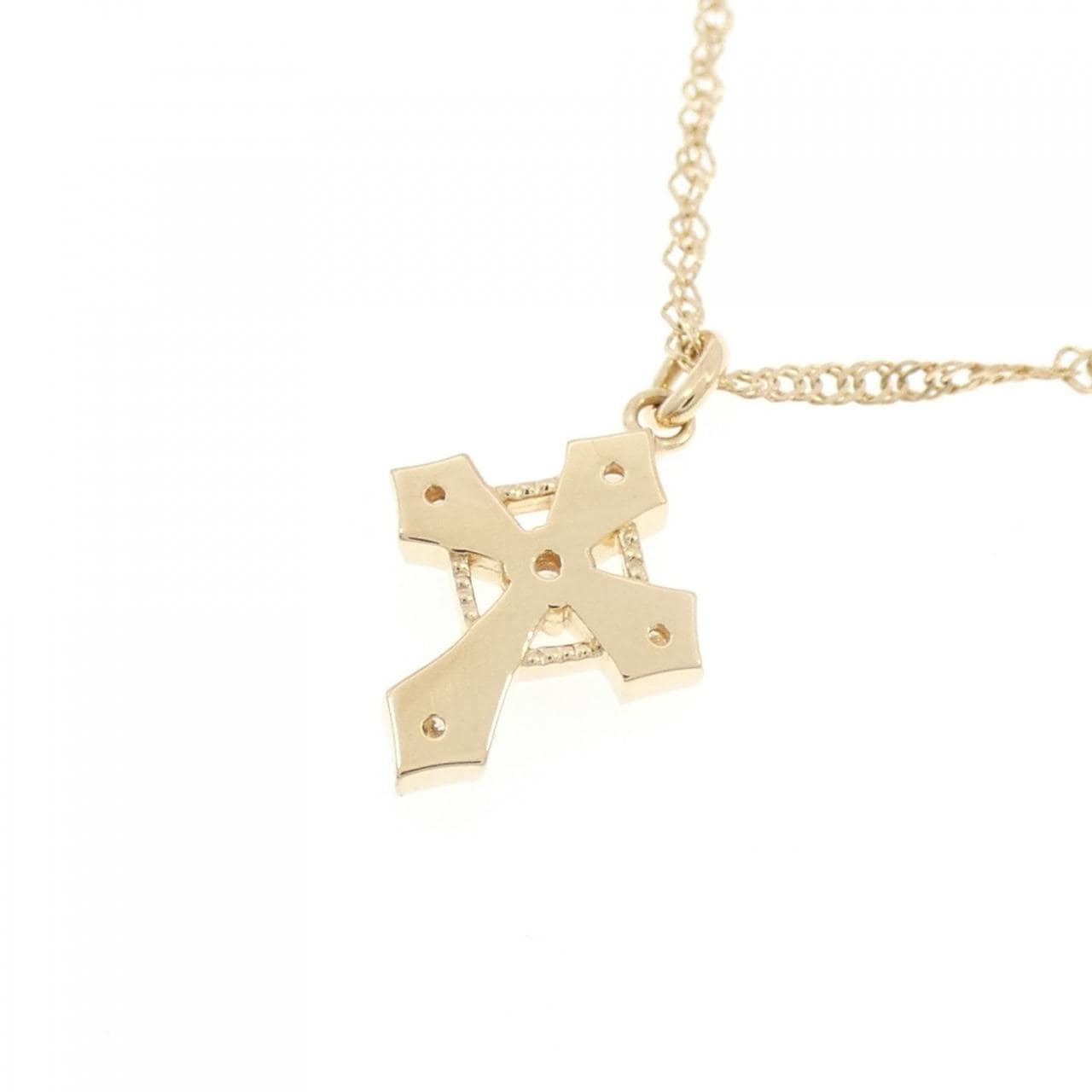 4゜C クロス ダイヤモンド ネックレス