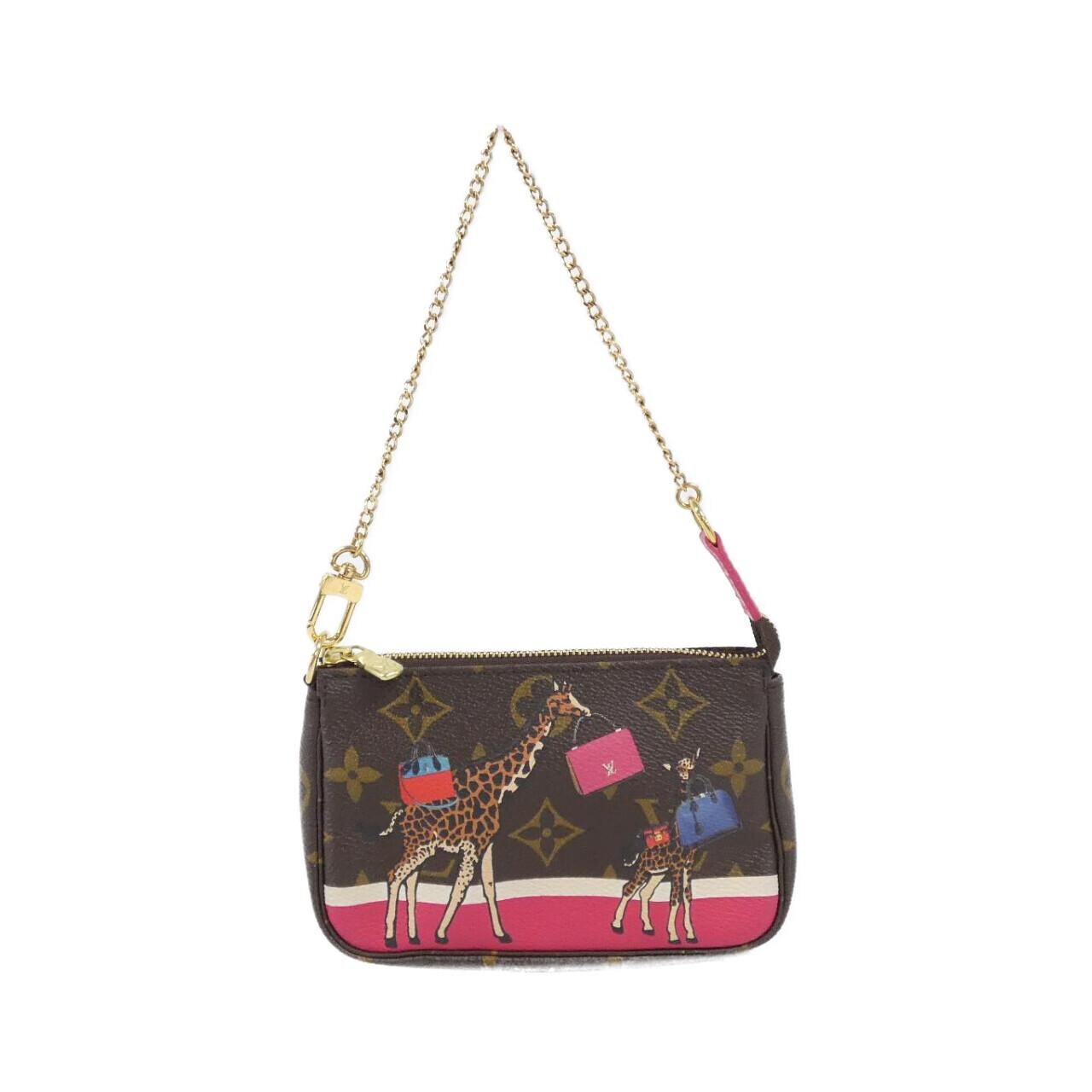ルイヴィトン モノグラム(アニマルプリント) ミニ ポシェット アクセソワール M62087 アクセサリーポーチ