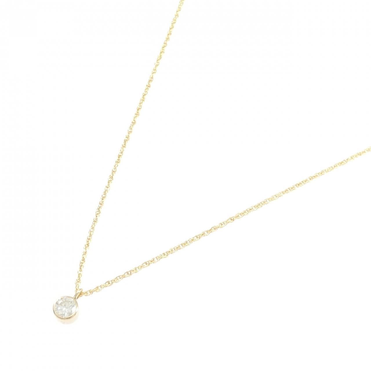 K18YG ソリティア ダイヤモンド ネックレス 0.31CT