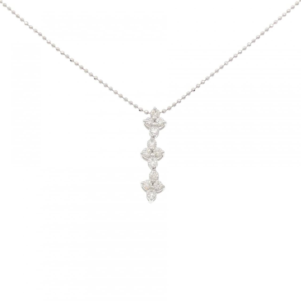 K18WG ダイヤモンド ネックレス 0.32CT