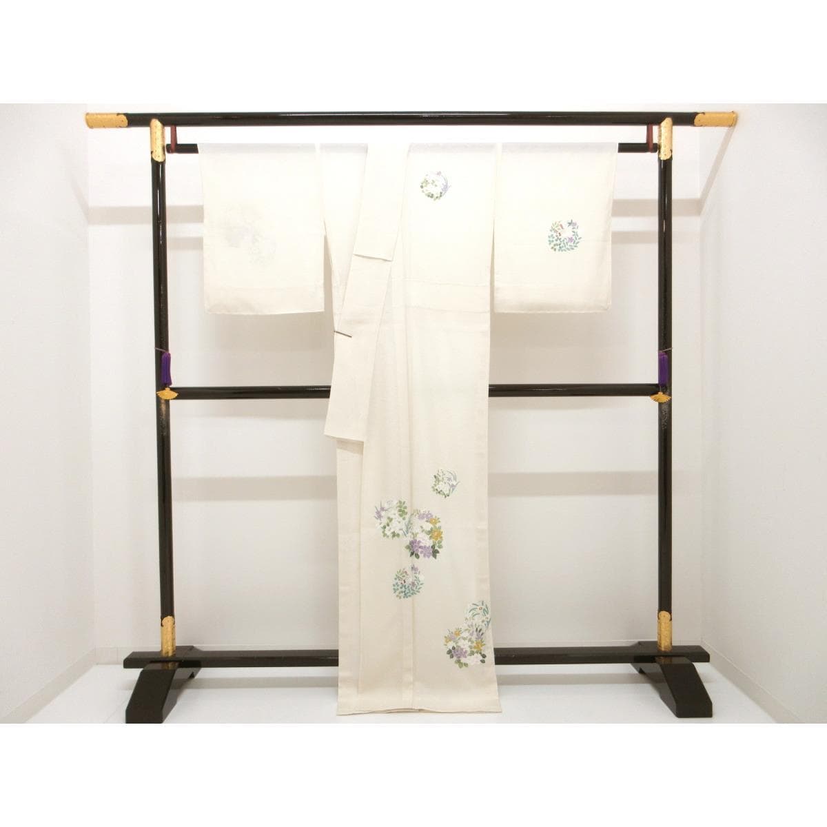 【新品】単衣　駒絽訪問着　友禅加工ボカシ染