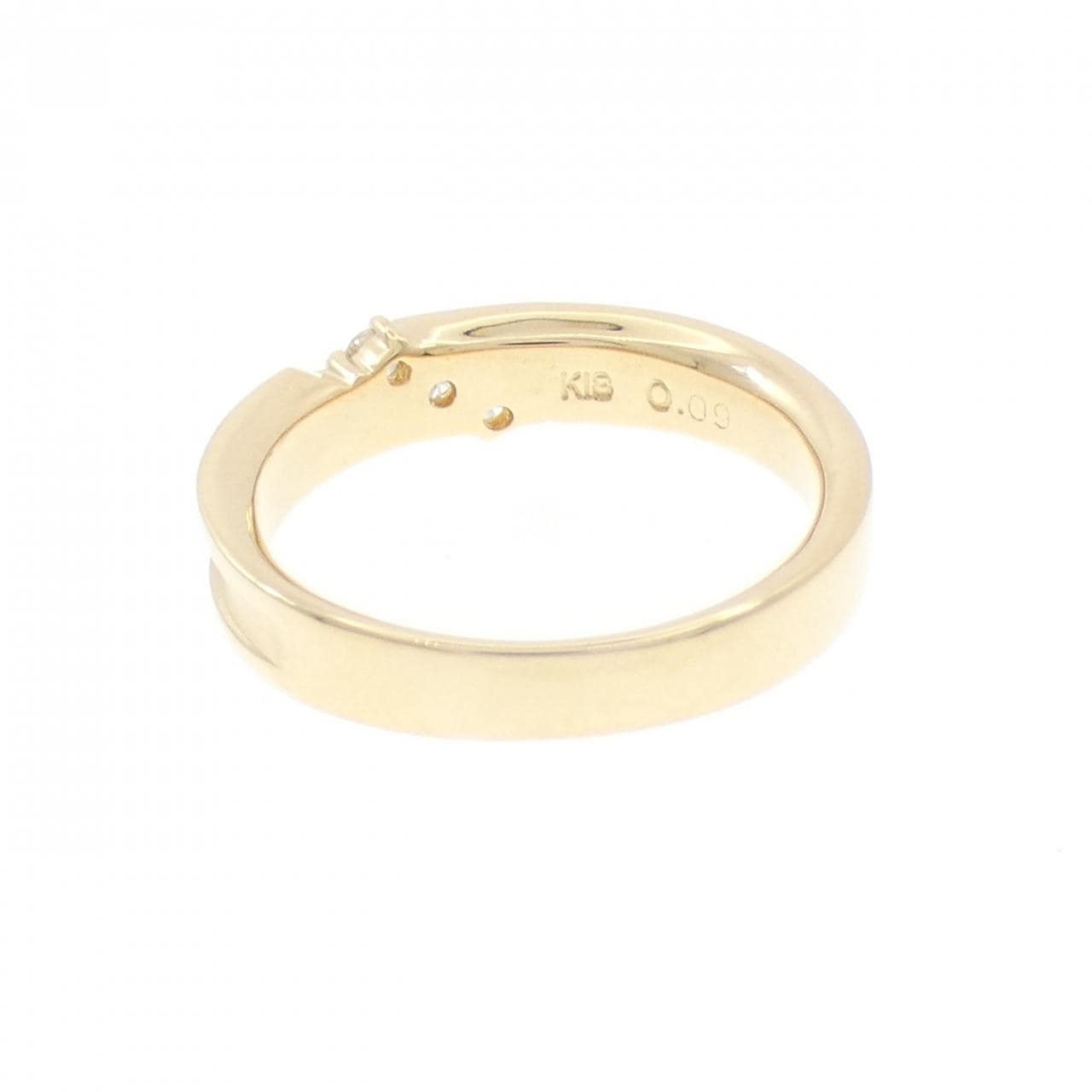 K18YG ダイヤモンド リング 0.09CT