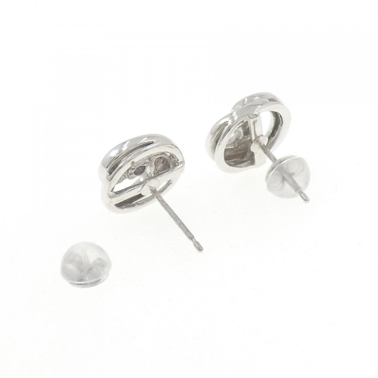 K14WG ダイヤモンド ピアス