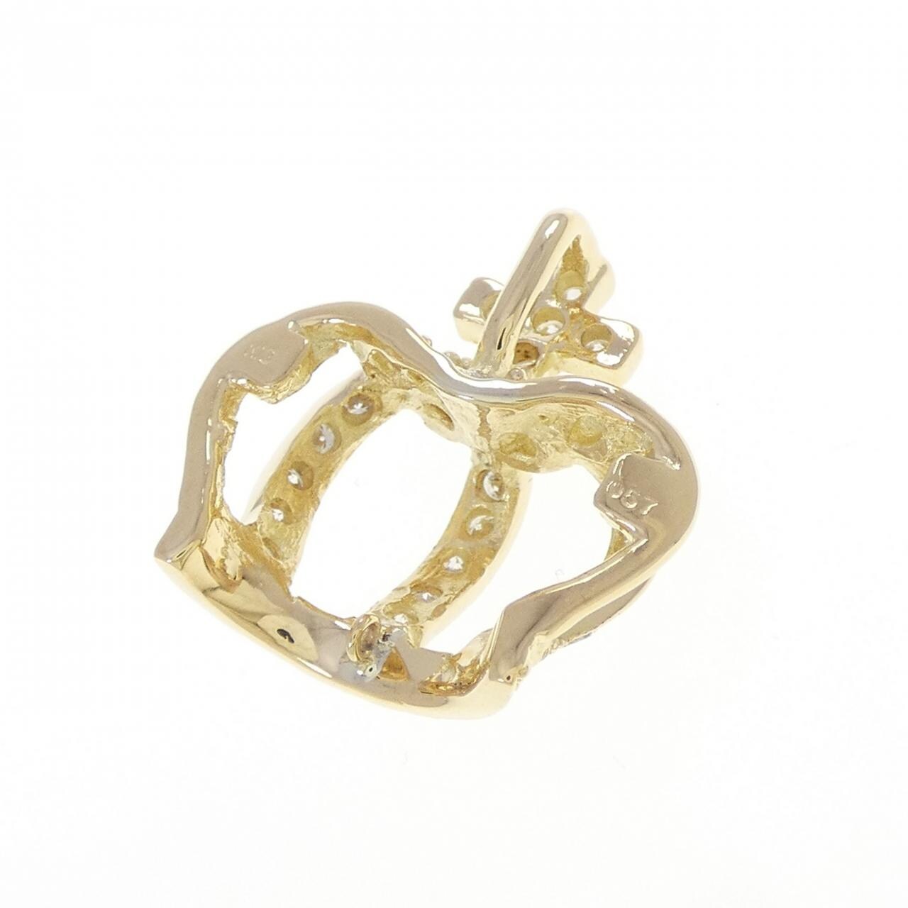 K18YG クラウン ダイヤモンド ペンダント 0.57CT