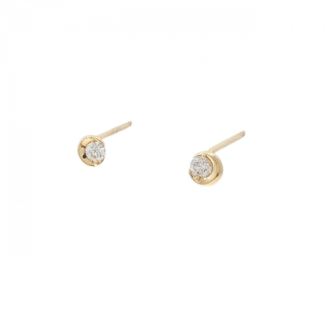 スタージュエリー ムーンセッティング ピアス 0.08CT