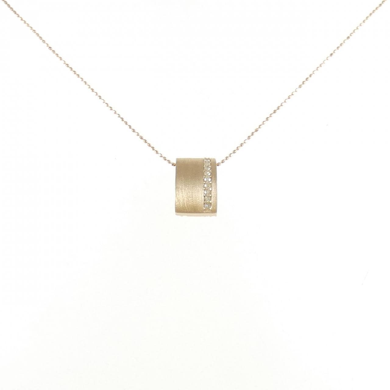 K18PG/750PG ダイヤモンド ネックレス 0.30CT