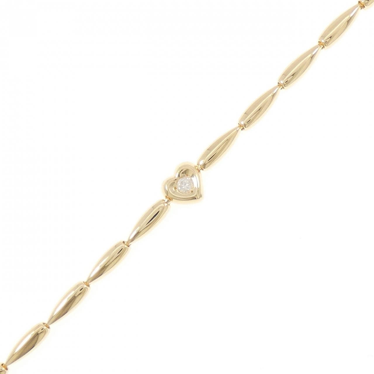 K18YG ハート ダイヤモンド ブレスレット 0.06CT