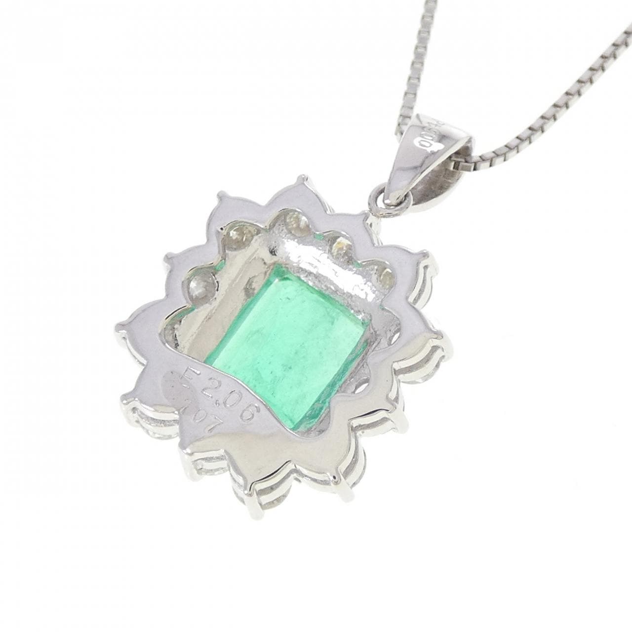 PT900/PT850 エメラルド ネックレス 2.06CT