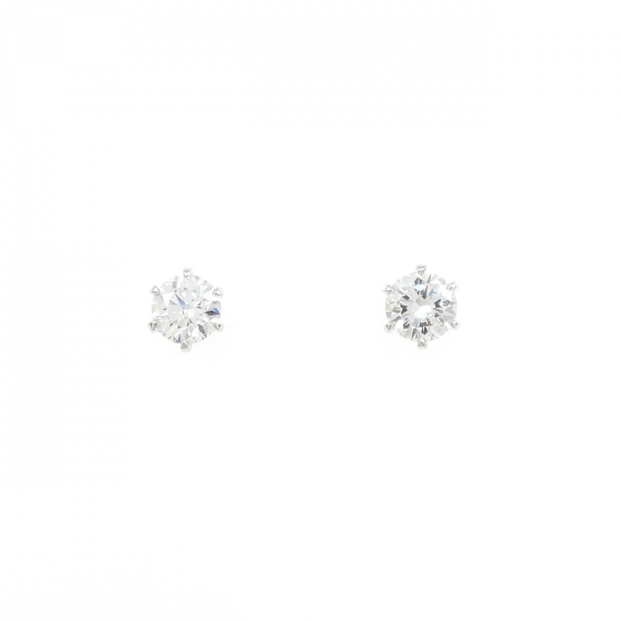 【リメイク】PT900/ST ダイヤモンド ピアス 0.345CT 0.347CT F-G VS2 EXT-VG