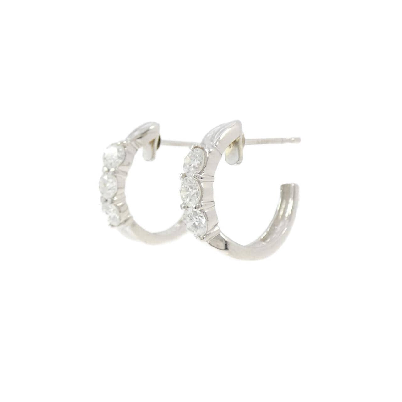 PT900 ダイヤモンド ピアス 0.78CT