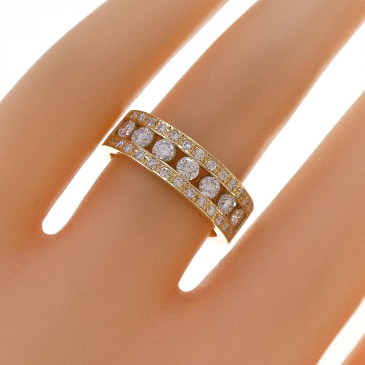 K18YG ダイヤモンド リング 0.72CT