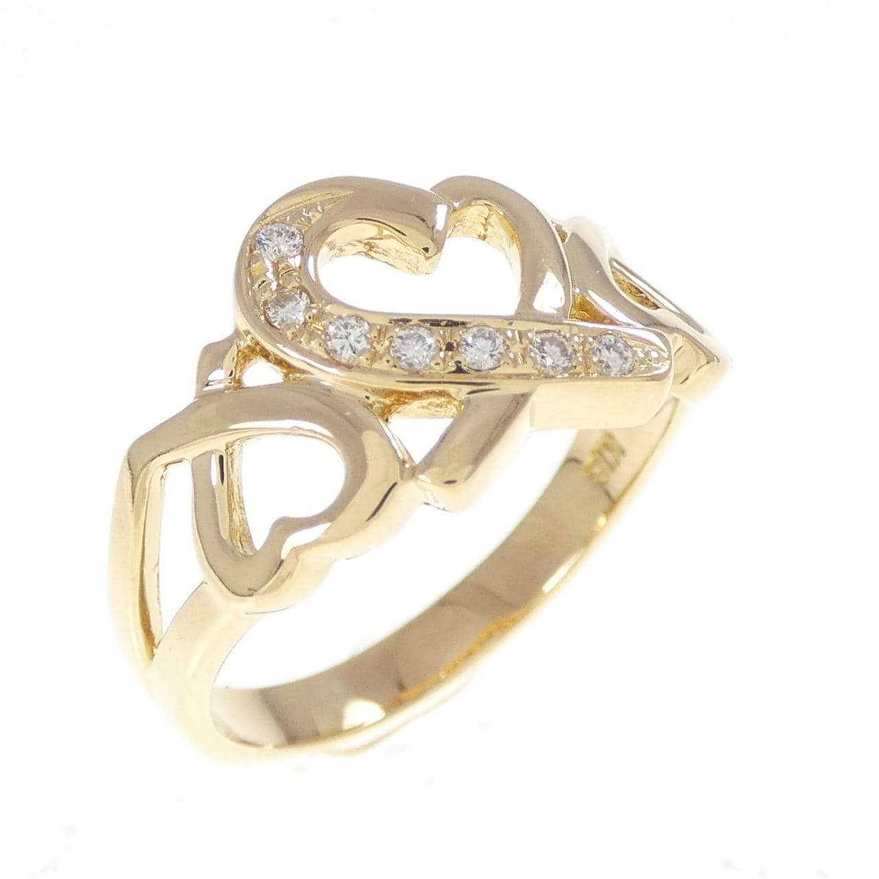 K18YG ハート ダイヤモンド リング 0.05CT
