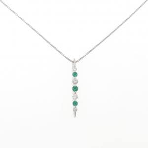 PT900/PT850 エメラルド ネックレス 0.24CT