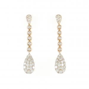 K18PG ダイヤモンド ピアス 0.70CT
