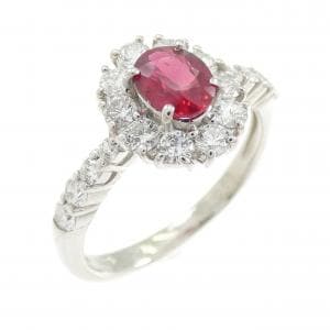 PT900 ルビー リング 0.70CT