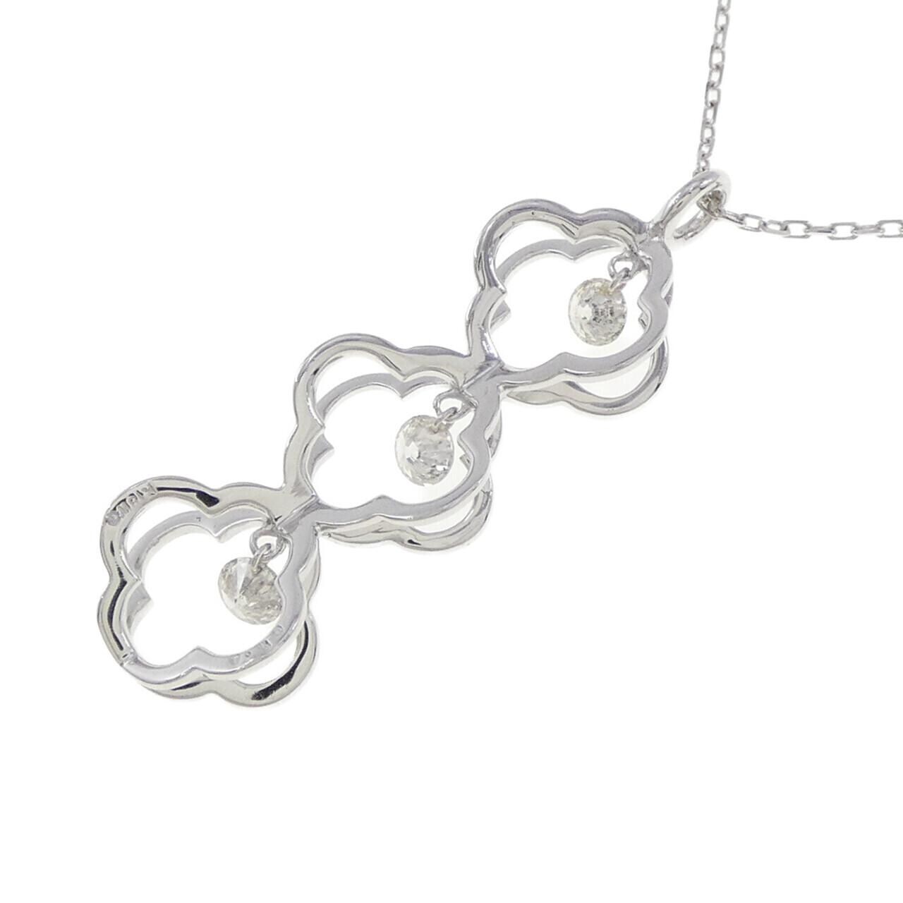K18WG ダイヤモンド ネックレス 0.30CT