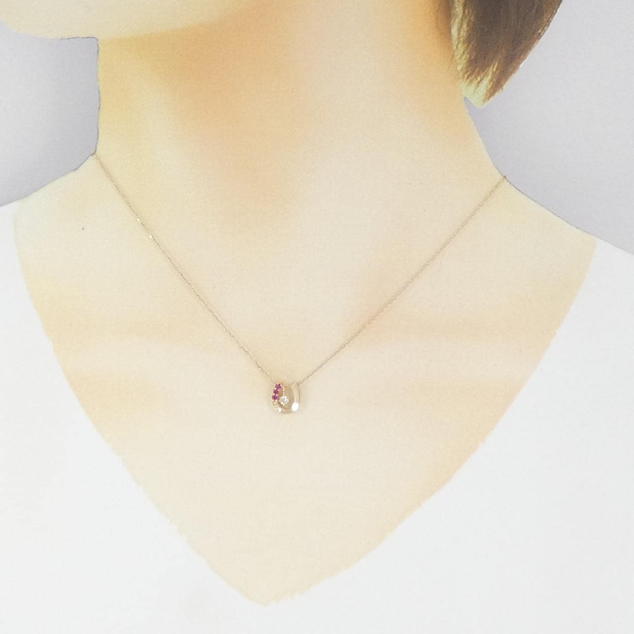 K10YG 2WAY Ruby Necklace