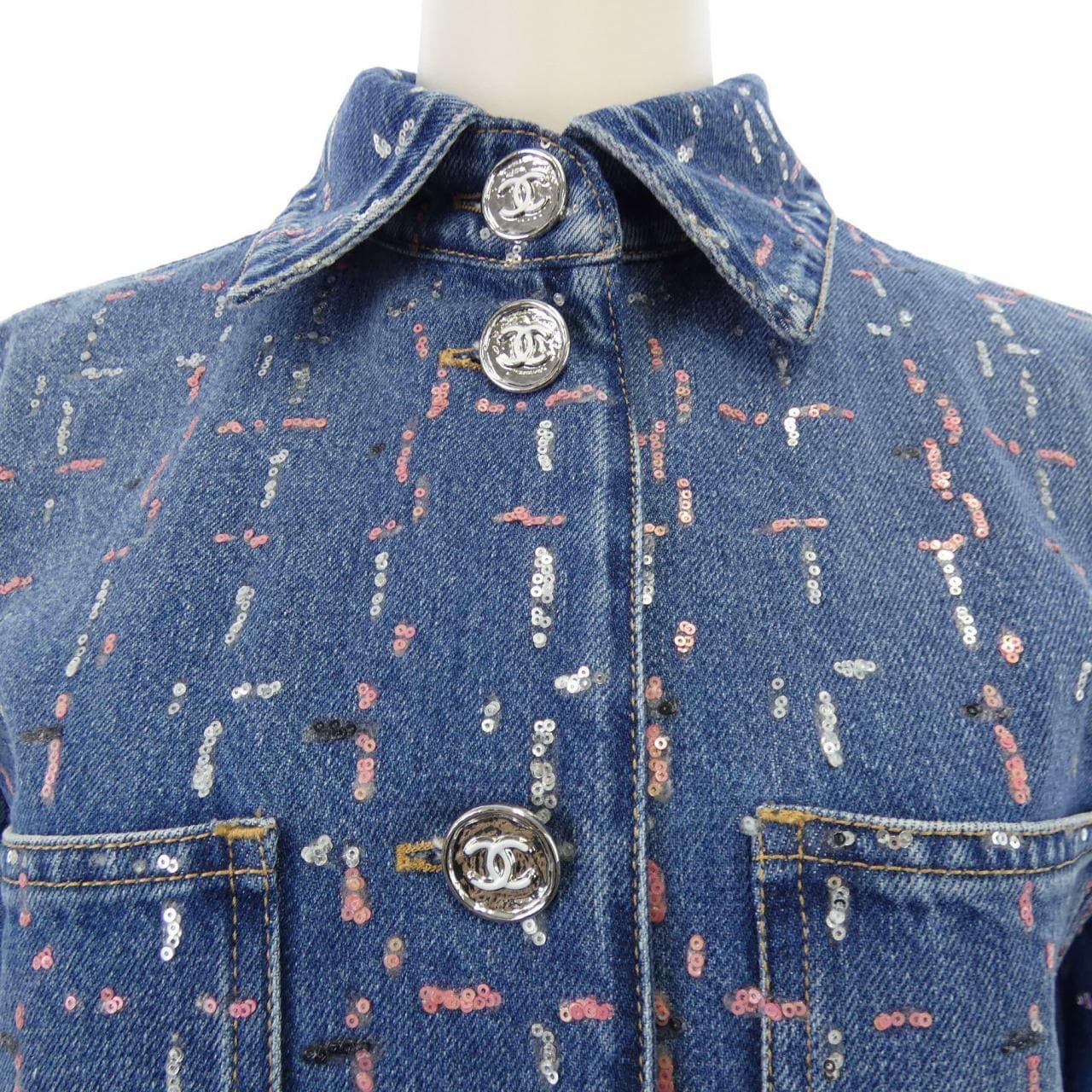 シャネル CHANEL METIERS D’ART LOOK 38 P75259V66855 デニムジャケット