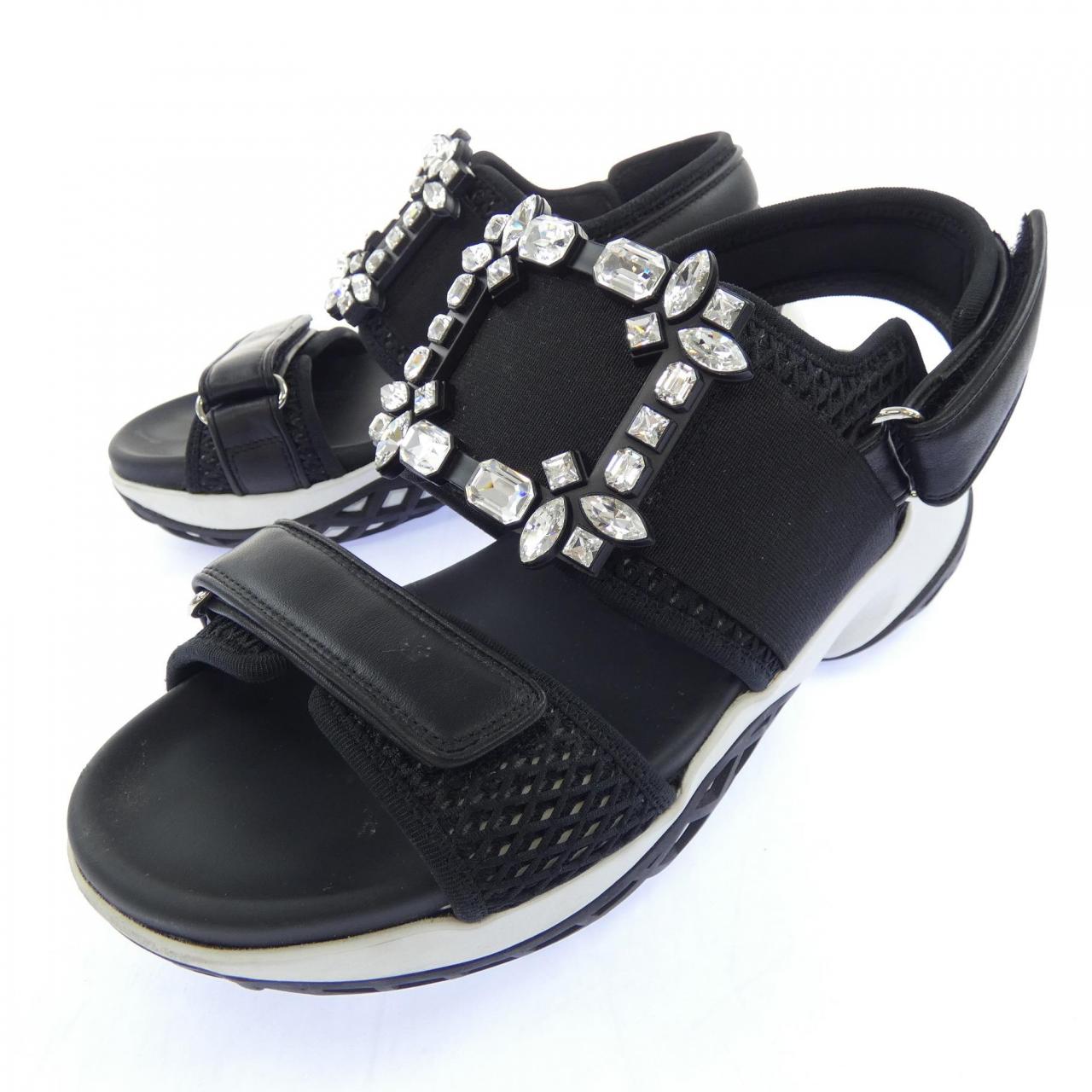 ロジェヴィヴィエ ROGER VIVIER ヴィヴ ラン ストラス バックル サンダル