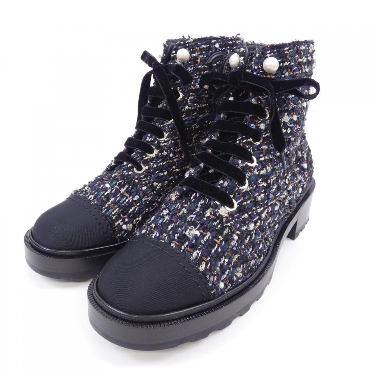 シャネル CHANEL レースアップ G35154Y55328 ブーツ