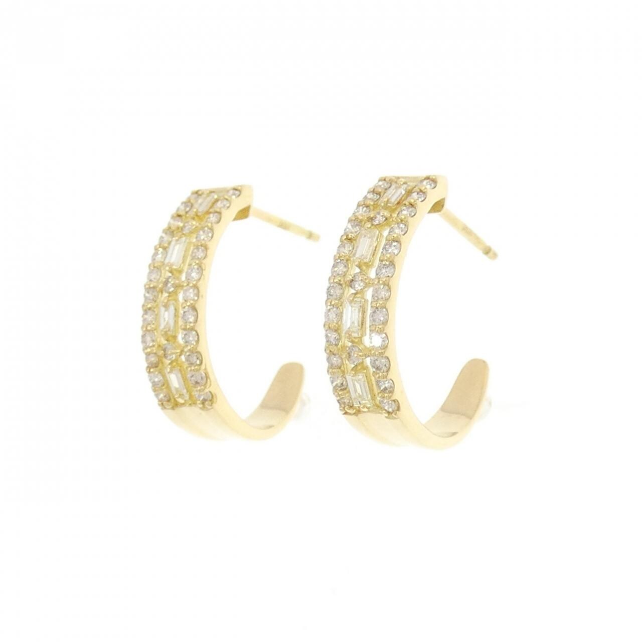 【新品】K18YG ダイヤモンド ピアス 0.40CT