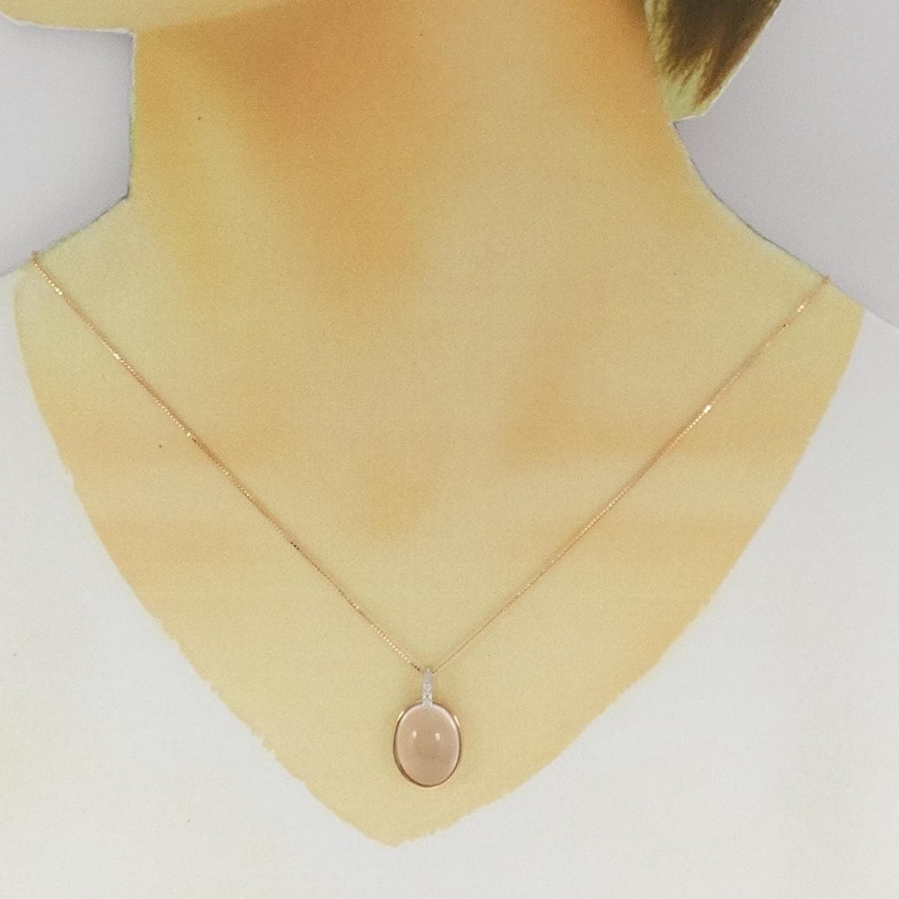 K18PG/PT950 ローズクオーツ ネックレス 10.00CT