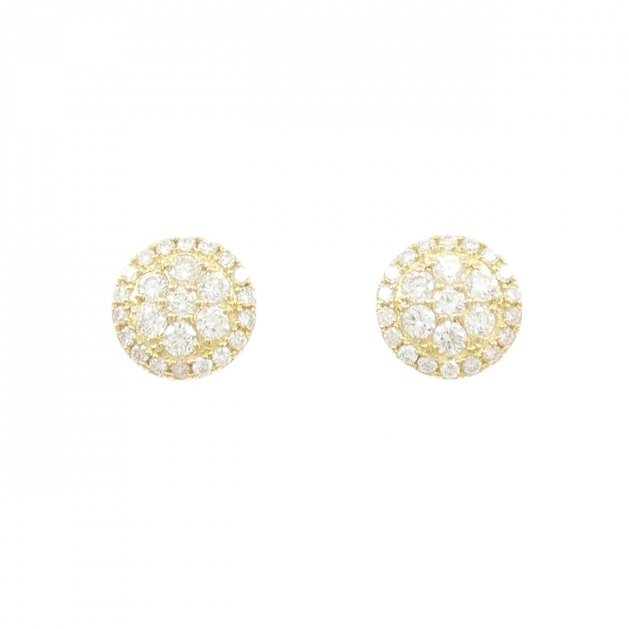 [再加工款] K18YG鑽石耳環0.60CT