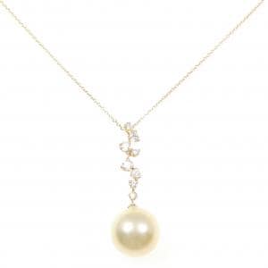 K18YG 白蝶パール ネックレス 11.5mm