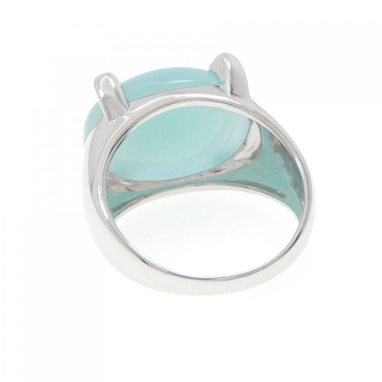 K18WG カルセドニー リング