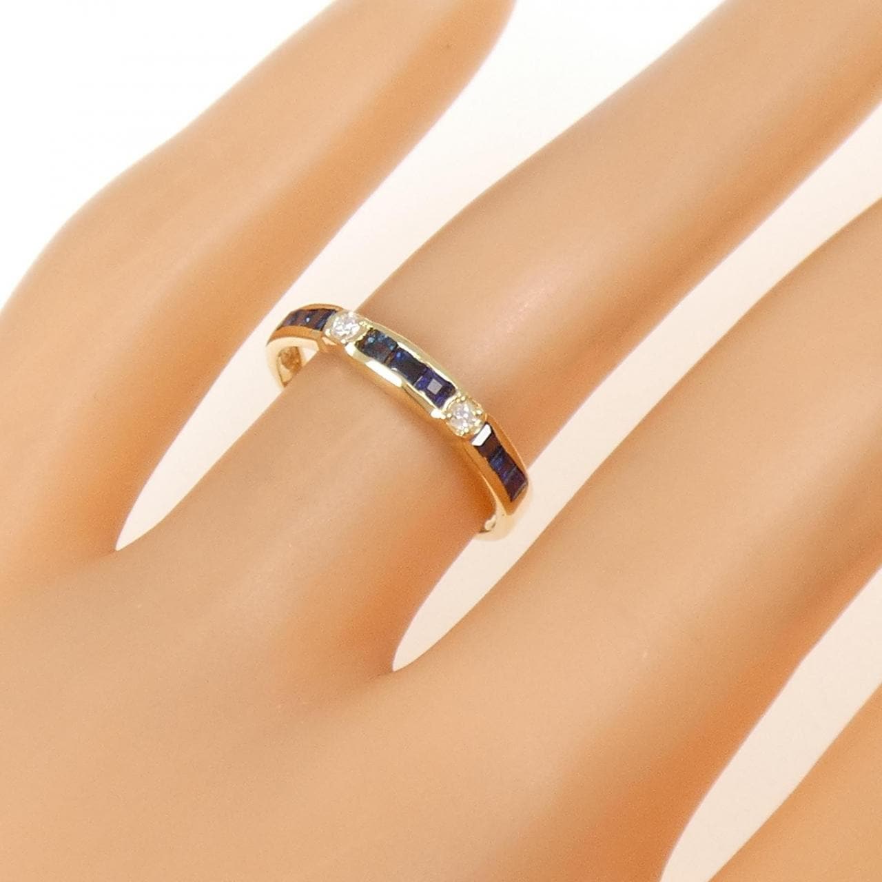 K18YG サファイヤ リング 0.46CT