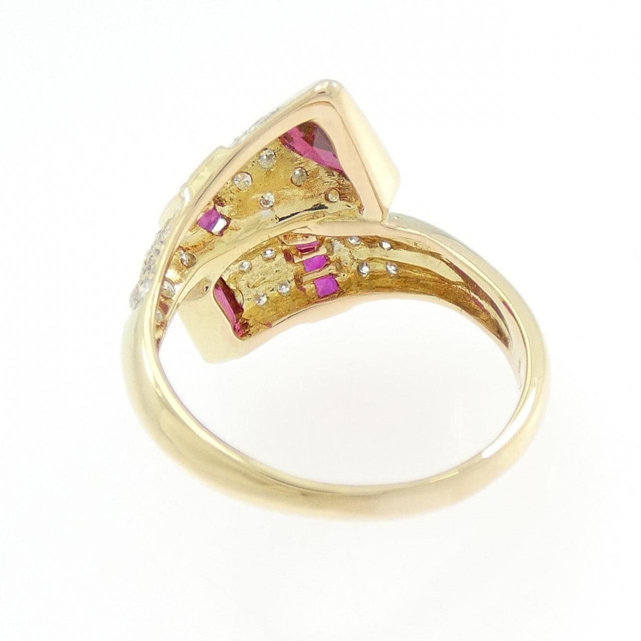 K18YG/K18WG ルビー リング 1.58CT