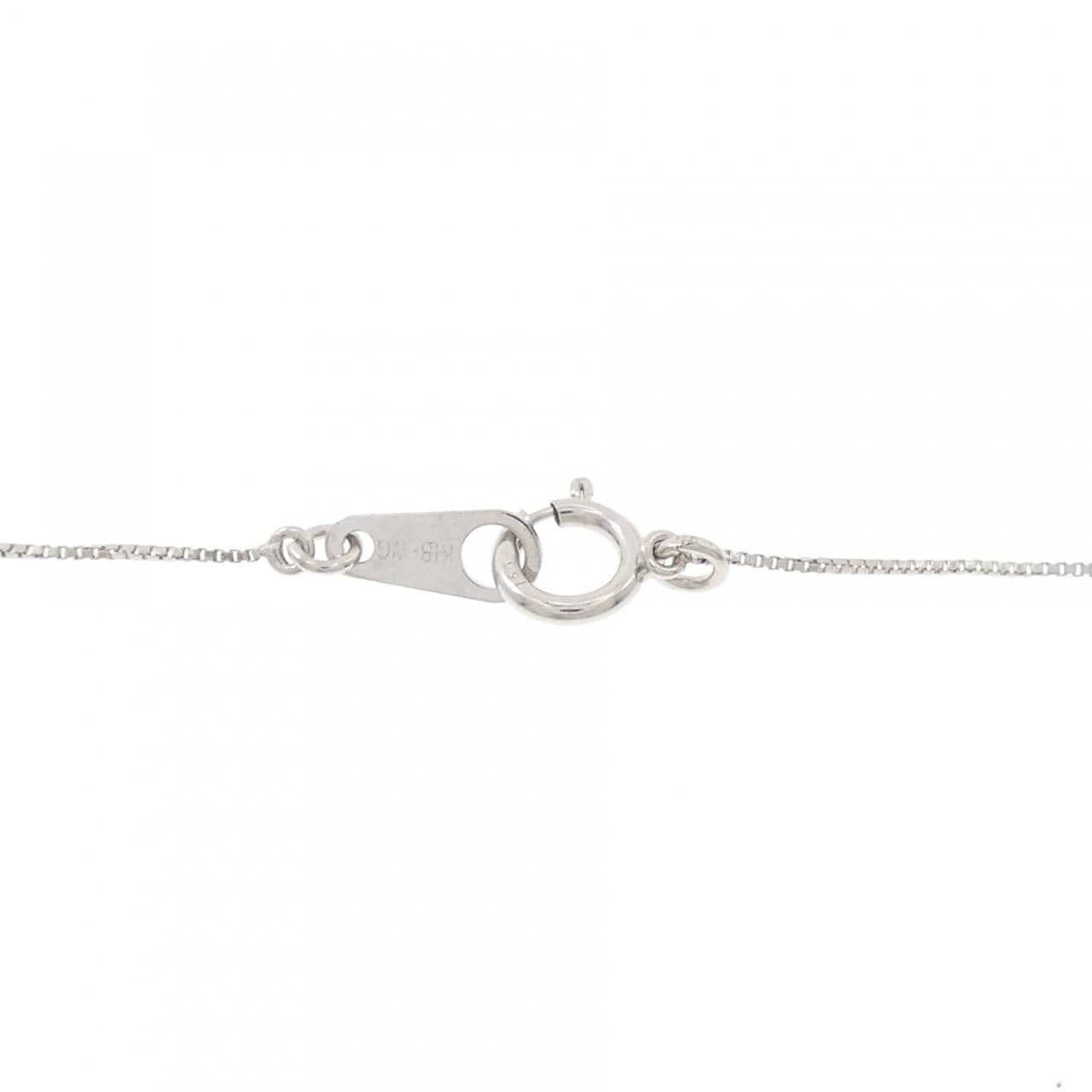 K18WG ハート パヴェ ダイヤモンド ネックレス 0.10CT