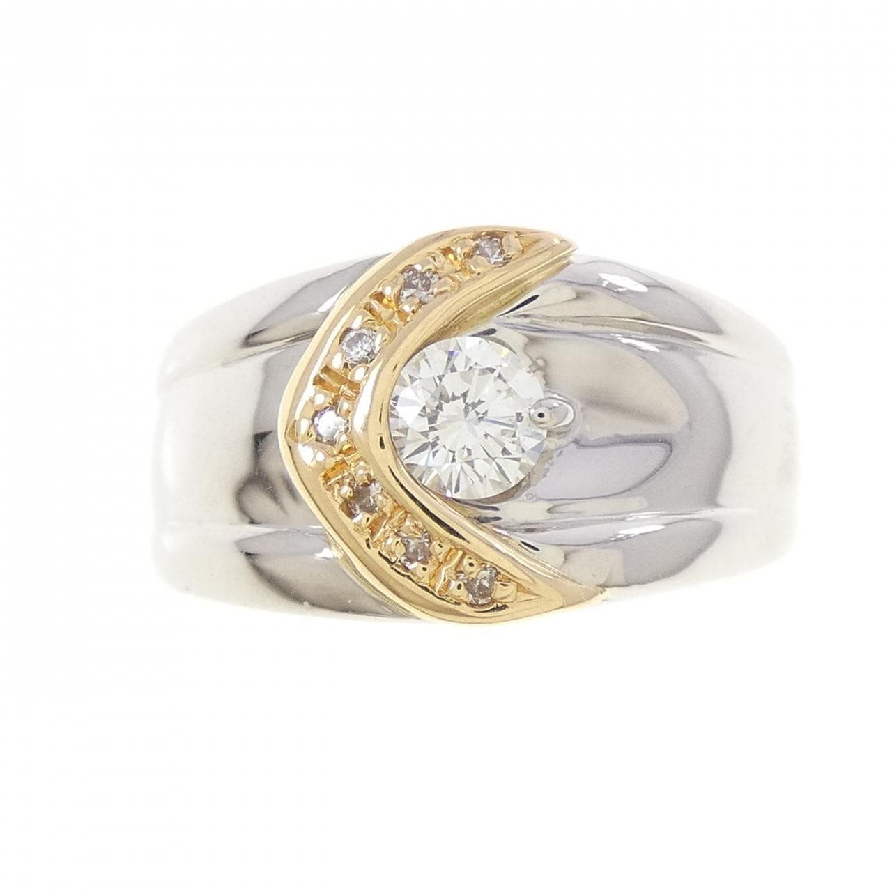 PT900/K18YG ダイヤモンド リング 0.326CT