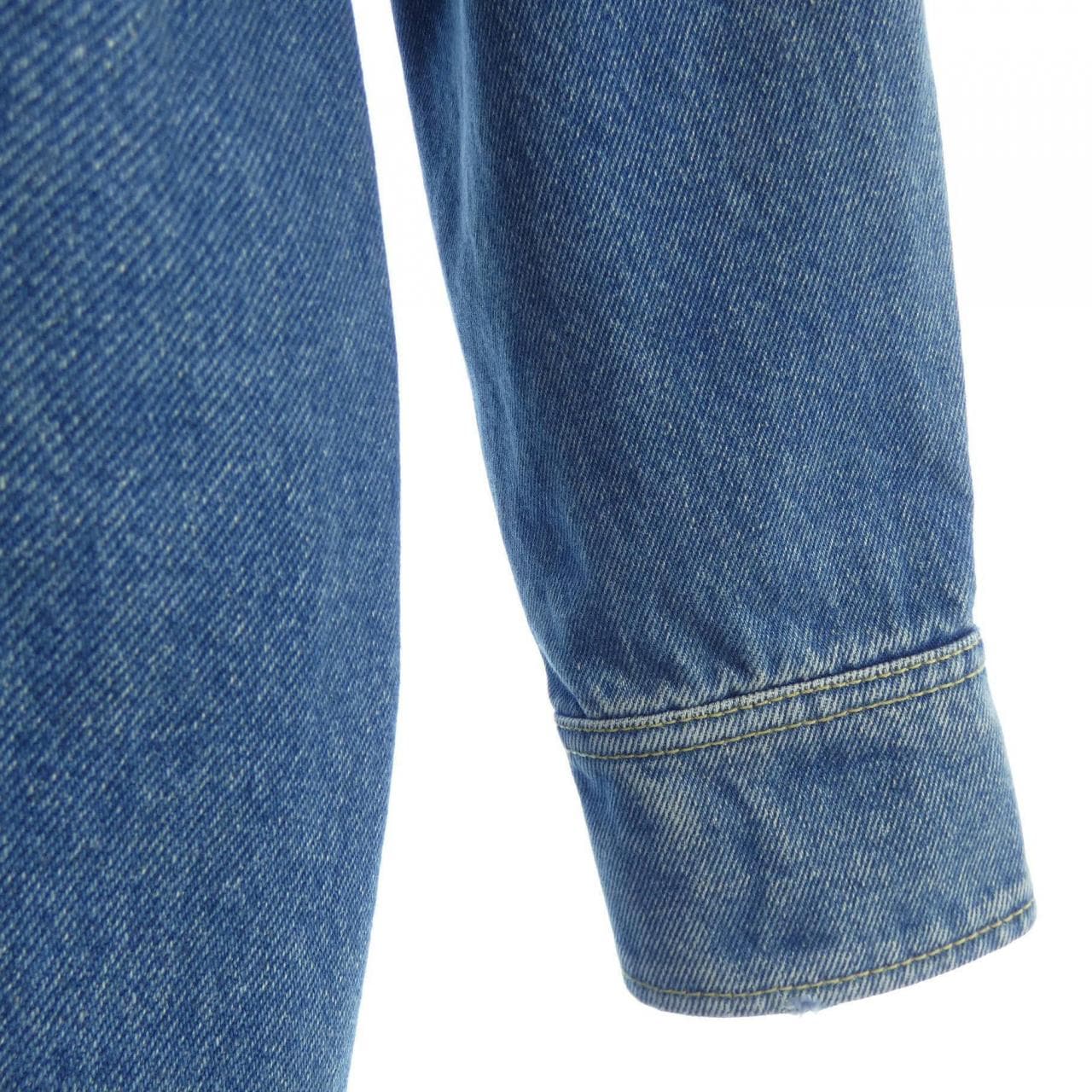 プラダ PRADA トライアングルロゴ オーバーサイズ オーガニックデニムシャツ GFC036 S212 1ZAB シャツ