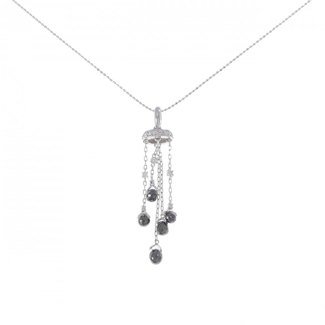 K18WG/K10WG ダイヤモンド ネックレス 2.40CT