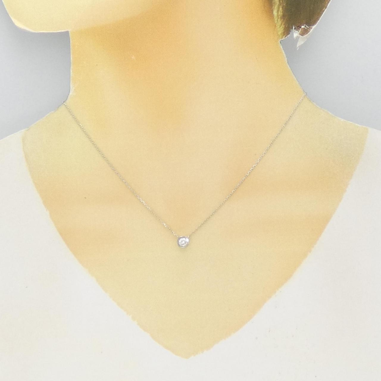 PT ソリティア ダイヤモンド ネックレス 0.27CT