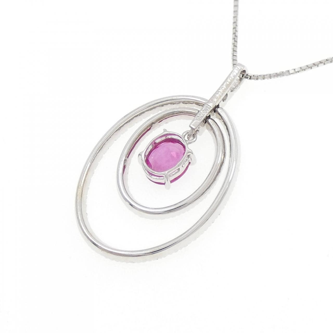 K14WG ルビー ネックレス 0.56CT
