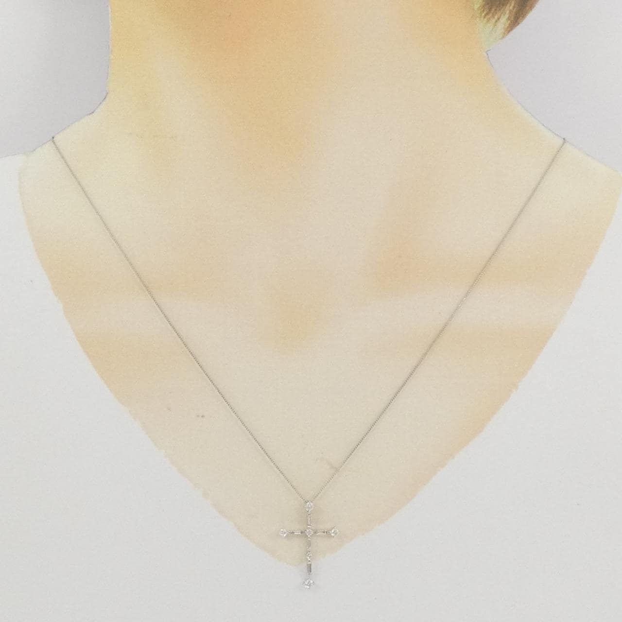 K18WG ダイヤモンド ネックレス 0.36CT