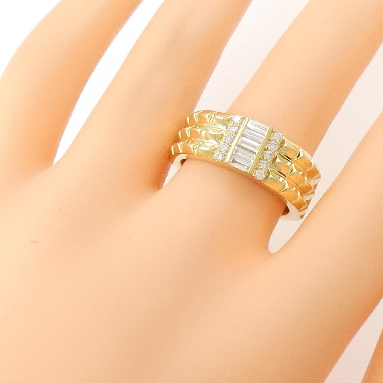 【新品】K18YG ダイヤモンド リング 0.45CT