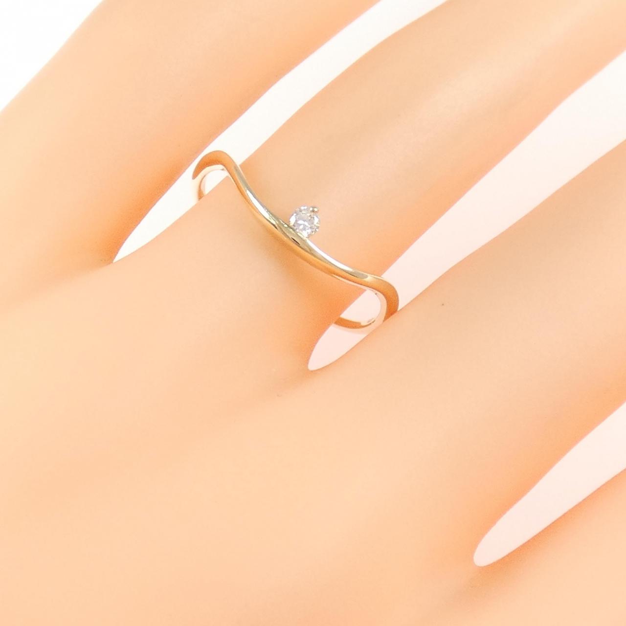 【リメイク】K10YG ダイヤモンド リング 0.03CT