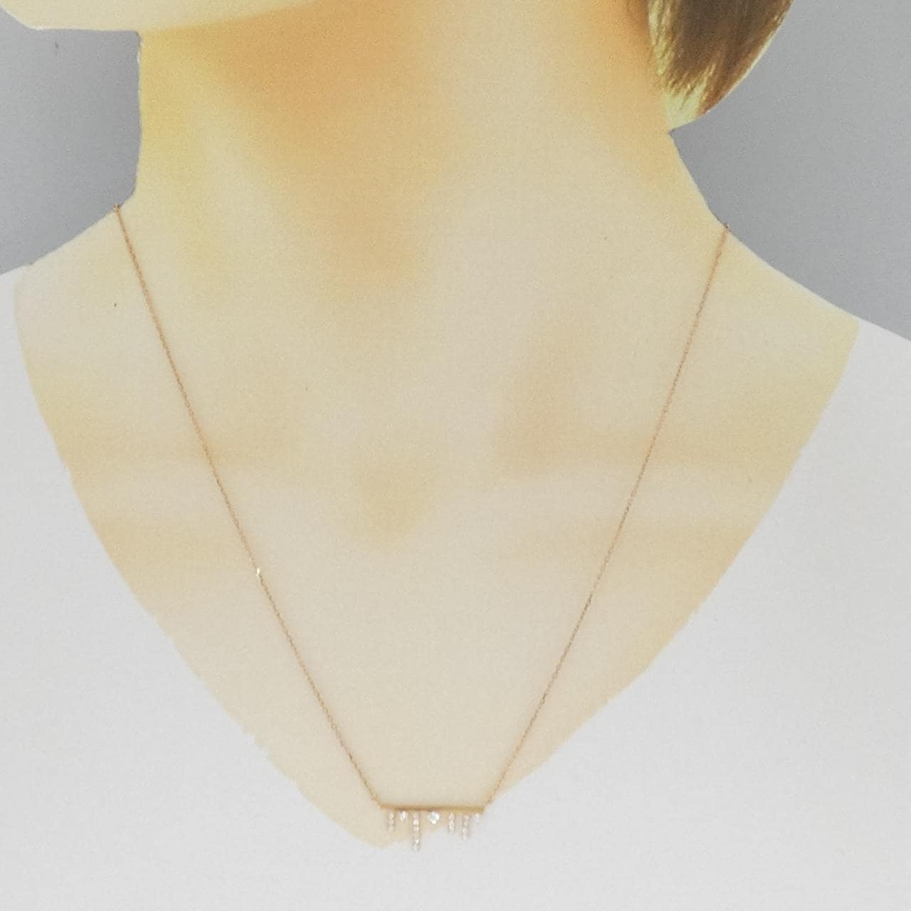 750PG ダイヤモンド ネックレス 0.17CT