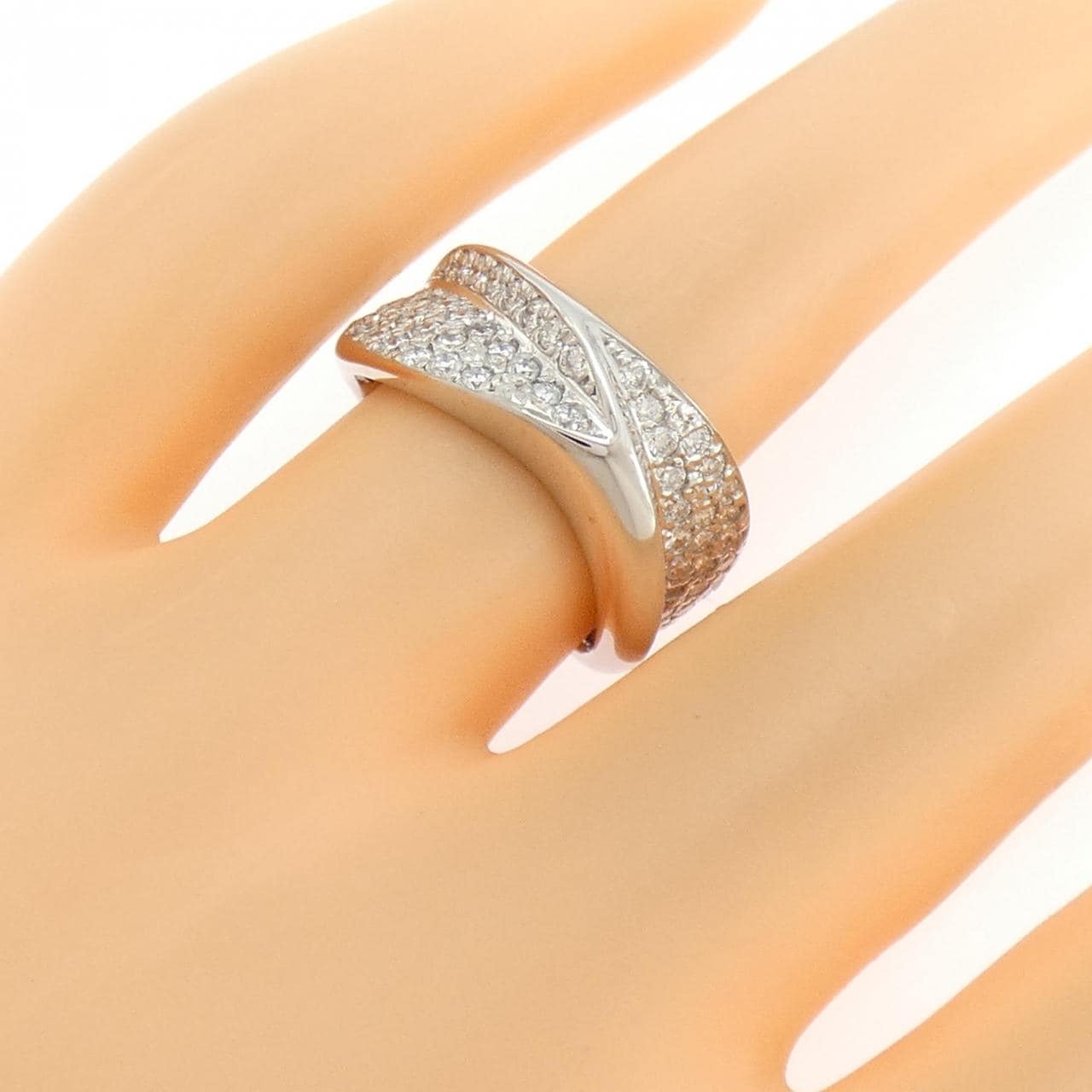 K18WG ダイヤモンド リング 1.01CT