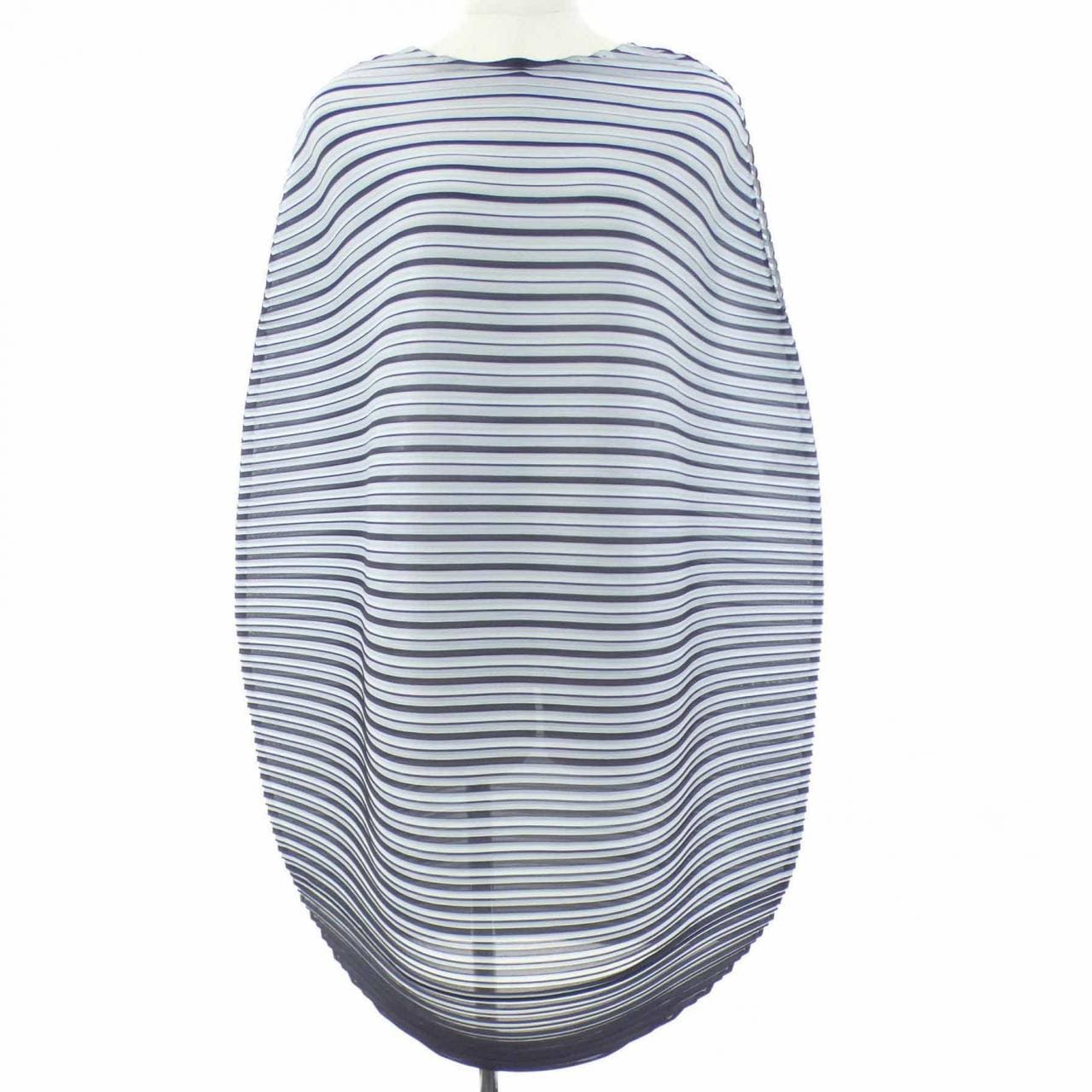 プリーツプリーズ PLEATS PLEASE 2022 サークルシルエット ボーダー PP21-JT232 7577033 トップス