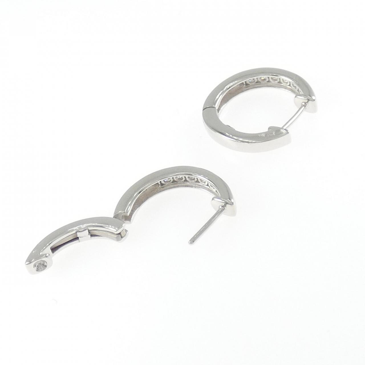 K18WG ダイヤモンド フープ ピアス 0.30CT