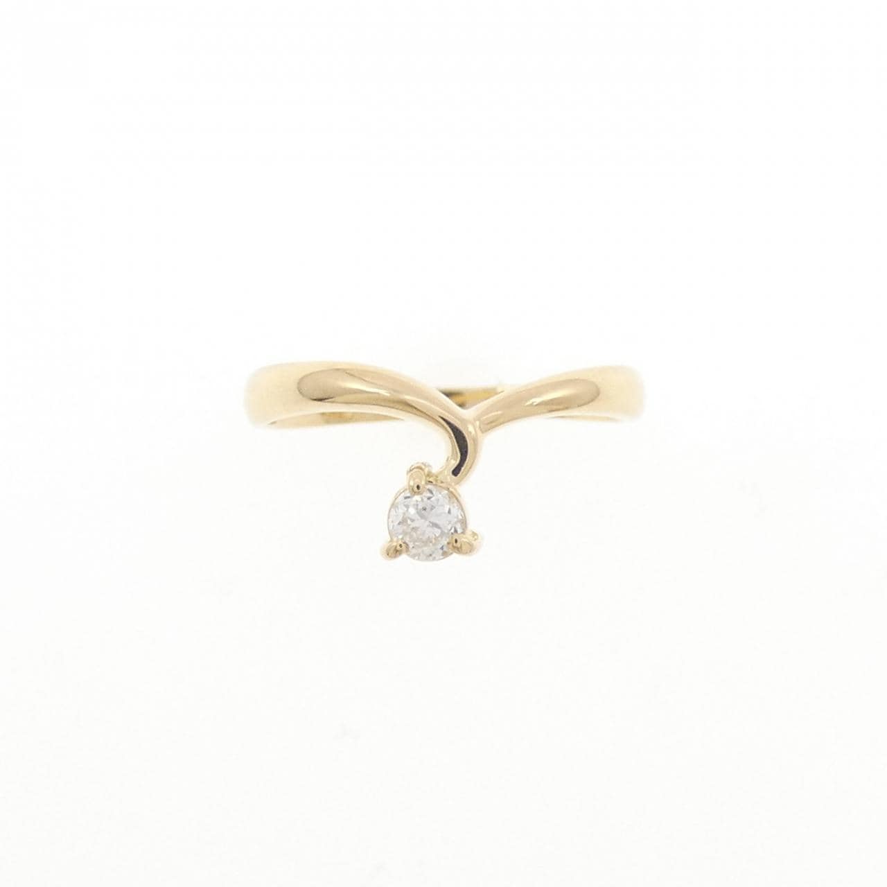 K18YG ダイヤモンド ピンキーリング 0.09CT