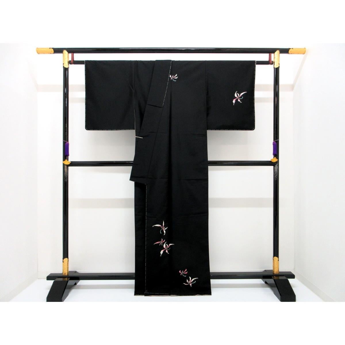 [未使用品] 尾島武史 參觀和服，紬紬編織，寬度 2L