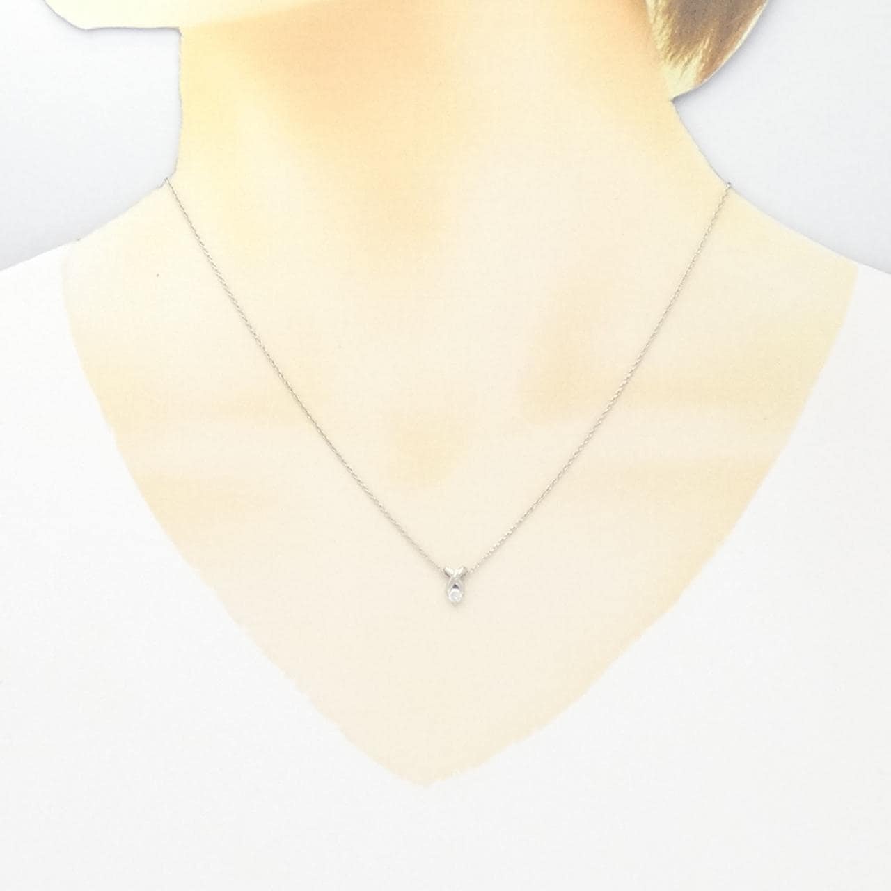 PT900/PT850 ダイヤモンド ネックレス 0.08CT