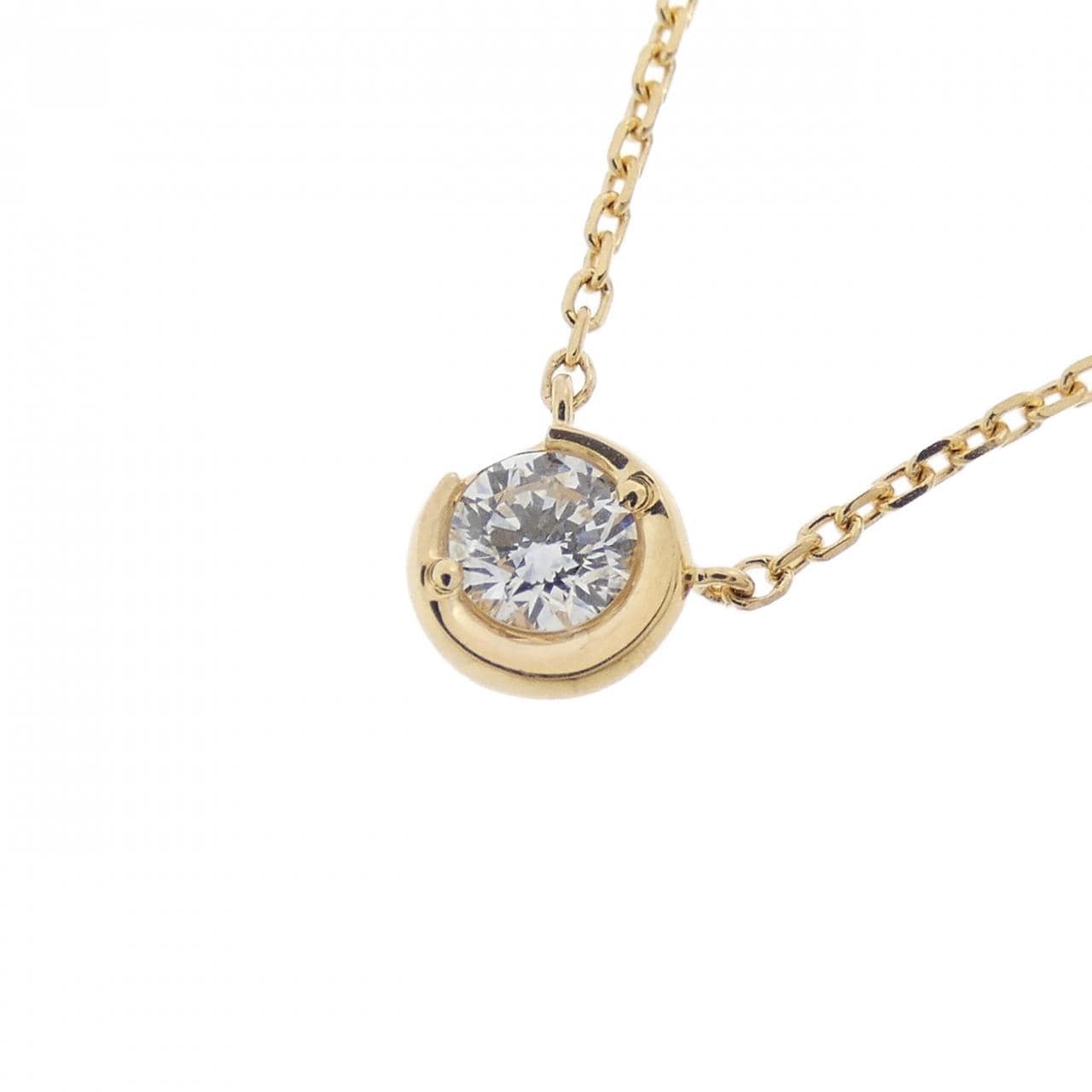 スタージュエリー ムーンセッティング ネックレス 0.10CT